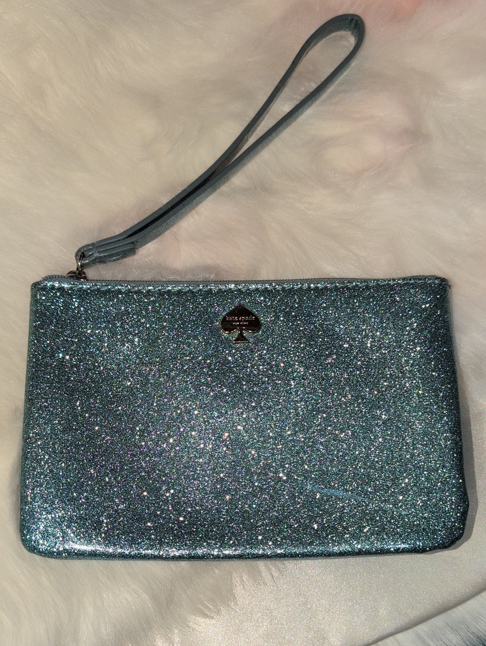Kate Spade spade Sparkle Wristlet - Teal Glitter